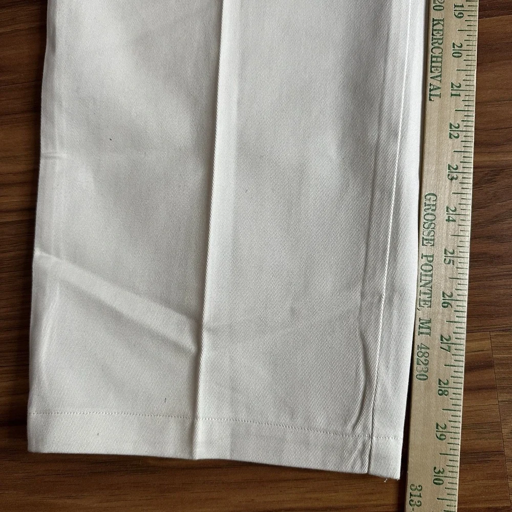 Vintage Polo Ralph Lauren Andrew Pants Mens 32x30 Ivory Khaki Double-Pleated